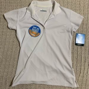 White Collared Columbia Golf Shirt